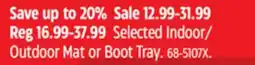 Canadian Tire Selected Indoor/Outdoor Mat or Boot Tray offer