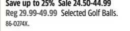 Canadian Tire Selected Golf Balls offer