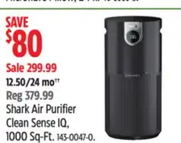 Canadian Tire Shark Air Purifier Clean Sense IQ offer