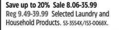 Canadian Tire Selected Laundry and Household Products offer