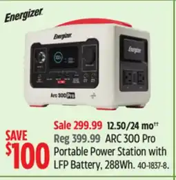 Canadian Tire Energizer ARC 300 Pro Portable Power Station with LFP Battery offer