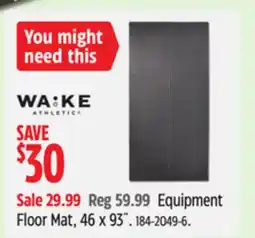 Canadian Tire Equipment Floor Mat, 46 x 93˝ offer