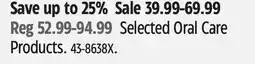 Canadian Tire Selected Oral Care Products offer