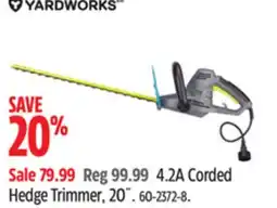 Canadian Tire Yardworks 4.2A Corded Hedge Trimmer offer