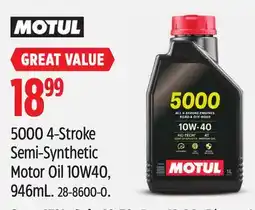 Canadian Tire Motul 5000 4-Stroke Semi-Synthetic Motor Oil 10W40 offer