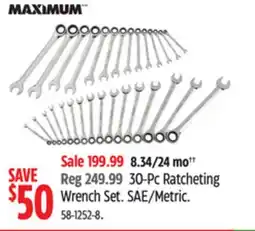 Canadian Tire 30-Pc Ratcheting Wrench Set. SAE/Metric offer