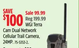 Canadian Tire WGI Terra Cam Dual Network Cellular Trail Camera, 24MP offer