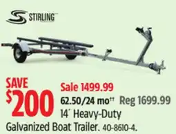 Canadian Tire 14' Heavy-Duty Galvanized Boat Trailer offer