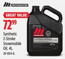 Canadian Tire MotoMaster Synthetic 2-Stroke Snowmobile Oil offer