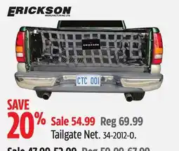 Canadian Tire Erickson Tailgate Net offer