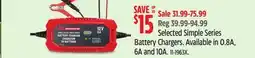 Canadian Tire Selected Simple Series Battery Chargers offer