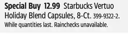 Canadian Tire Starbucks Vertuo Holiday Blend Capsules offer