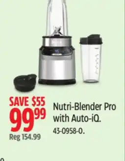 Canadian Tire Ninja Nutri-Blender Pro with Auto-iQ offer