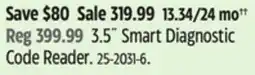 Canadian Tire 3.5˝ Smart Diagnostic Code Reader offer