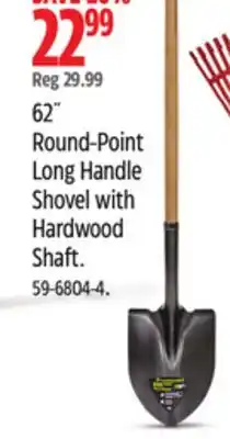 Canadian Tire Yardworks 62 Round-Point Long Handle Shovel with Hardwood Shaft offer