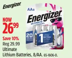 Canadian Tire Energizer Ultimate Lithium Batteries offer