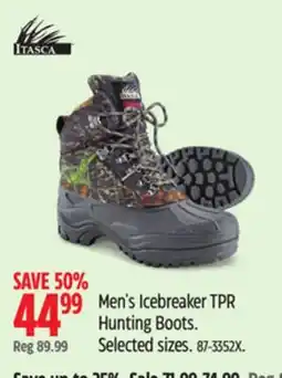 Canadian Tire Men's Icebreaker TPR Hunting Boots offer