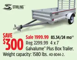 Canadian Tire Galvalume Plus Box Trailer offer