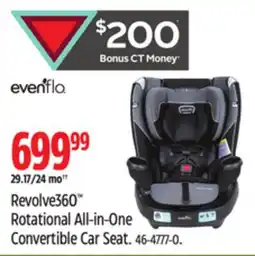 Canadian Tire Evenflo Revolve360 Rotational All-in-One Convertible Car Seat offer
