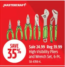 Canadian Tire High-Visibility Pliers and Wrench Set, 6-Pc offer
