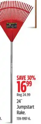 Canadian Tire 24 Jumpstart Rake offer