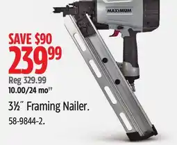 Canadian Tire 3⅜ Framing Nailer offer