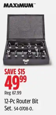 Canadian Tire 12-Pc Router Bit Set offer