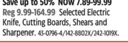 Canadian Tire Selected Electric Knife, Cutting Boards, Shears and Sharpener offer