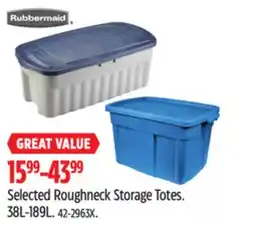 Canadian Tire Selected Roughneck Storage Totes offer