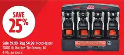 Canadian Tire MotoMaster 3000-lb Ratchet Tie-Downs, 14´, 4-Pk offer