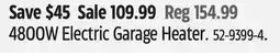 Canadian Tire 4800W Electric Garage Heater offer