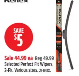 Canadian Tire Selected Perfect Fit Wipers, 2-Pk offer