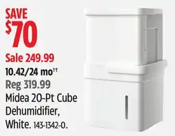 Canadian Tire Midea 20-Pt Cube Dehumidifier, White offer