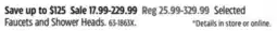 Canadian Tire Danze Faucets and Shower Heads offer