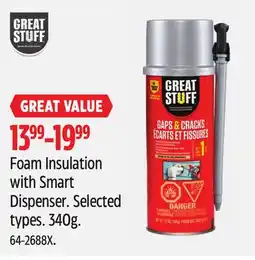 Canadian Tire Great Stuff Foam Insulation with Smart Dispenser offer