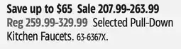 Canadian Tire Selected Pull-Down Kitchen Faucets offer