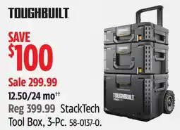 Canadian Tire Toughbuilt StackTech Tool Box, 3-Pc offer