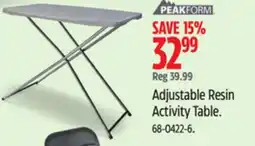 Canadian Tire Adjustable Resin Activity Table offer