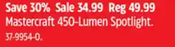 Canadian Tire Mastercraft 450-Lumen Spotlight offer