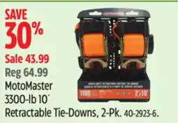 Canadian Tire MotoMaster 3300-lb 10' Retractable Tie-Downs offer