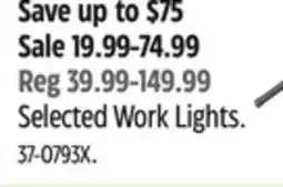 Canadian Tire Selected Work Lights offer