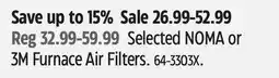Canadian Tire Selected NOMA or 3M Furnace Air Filters offer