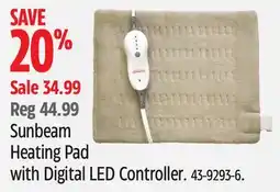 Canadian Tire Sunbeam Heating Pad with Digital LED Controller offer