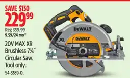 Canadian Tire DEWALT 20V MAX XR Brushless 7½ Circular Saw offer