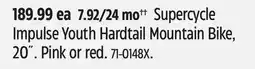 Canadian Tire Supercycle Impulse Youth Hardtail Mountain Bike, 20 offer