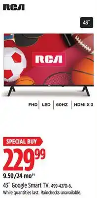 Canadian Tire 43 Google Smart TV offer
