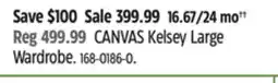 Canadian Tire CANVAS Kelsey Large Wardrobe offer