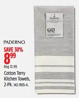 Canadian Tire Paderno Cotton Terry Kitchen Towels, 2-Pk offer