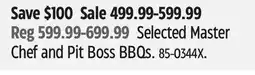 Canadian Tire Selected Master Chef and Pit Boss BBQs offer