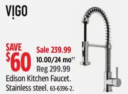 Canadian Tire VIGO Edison Kitchen Faucet offer